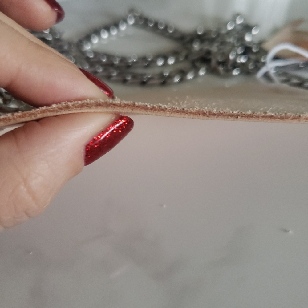 Leather Wallet insert with chain - Picture 7 of 10